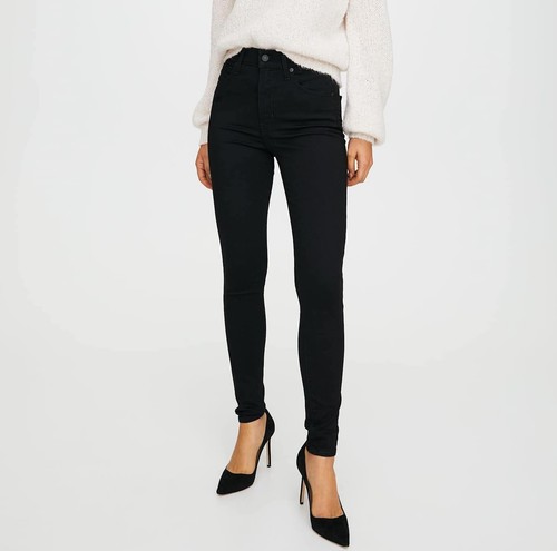 Levi's Mile High Super Skinny Jeans 28Wx30L Black High Rise Stre