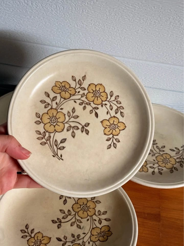 Biltons Ironstone Vintage Dessert Plates - 5 floral plates - photo 2