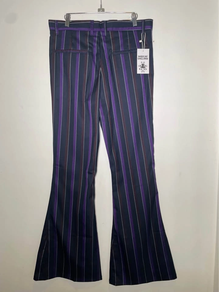 Madcap England Striped Bell Bottom Flares - Purple Mix - 34W 34L - photo 2