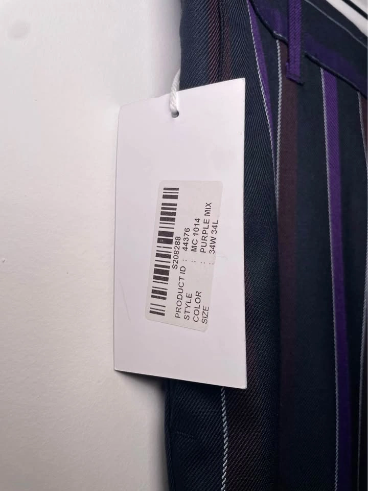 Madcap England Striped Bell Bottom Flares - Purple Mix - 34W 34L - photo 5