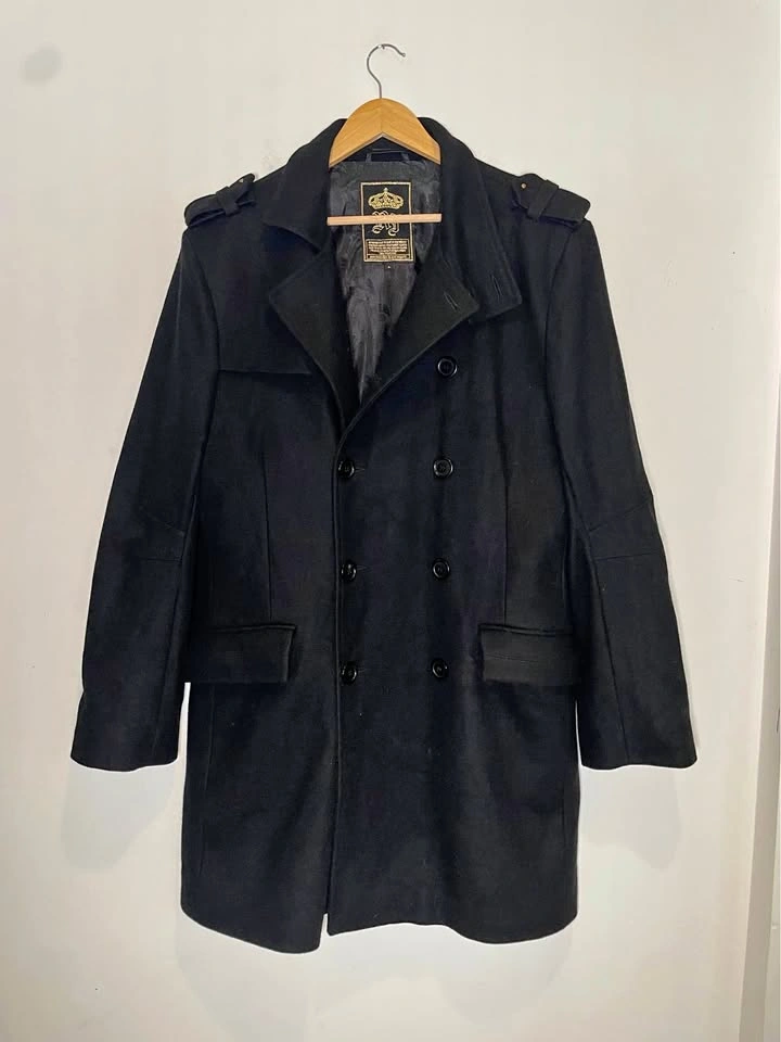 RJ Military Peacoat - Large - Wool Blend