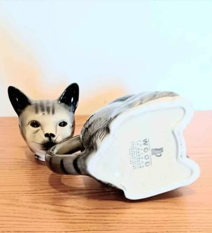 Vtg Staffordshire Tubby Cat Teapot image indicator(8)