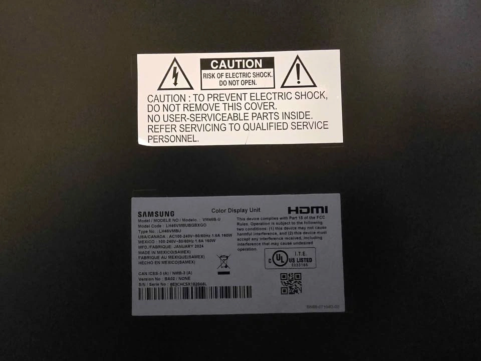 Samsung VM46B-U 46" Commercial LED Display - photo 4