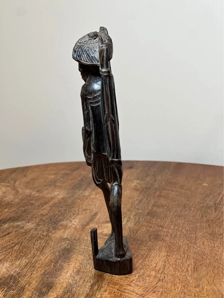 6-inch Hand-Carved Wooden Figurine - Balinese Stilt Fisherman - photo 5