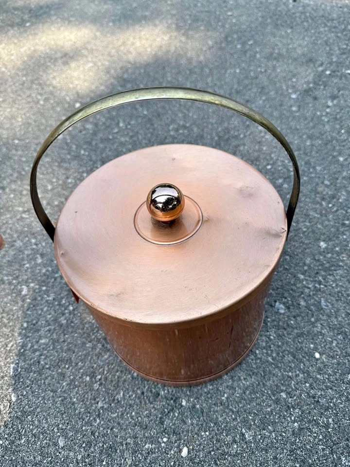 Copper Ice Bucket with Handle