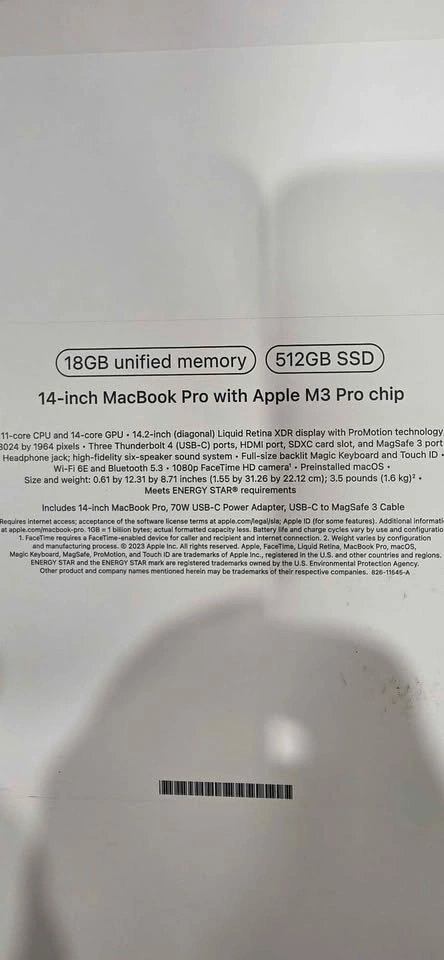 MacBook Pro 14-inch (M3 Pro, 18GB RAM, 512GB SSD) - photo 4