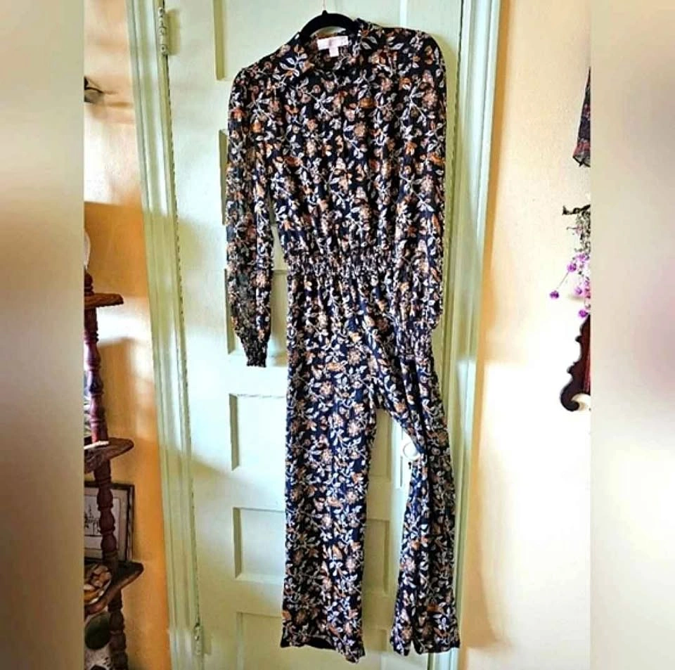 Michael Kors Floral Georgette Jumpsuit XS