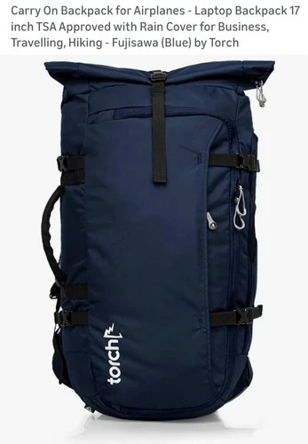 Torch 45L Black Travel Hiking Backpack