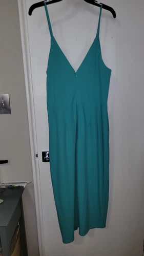 NWT Betsey Johnson Turquoise Tulip Midi Dress Sz 14