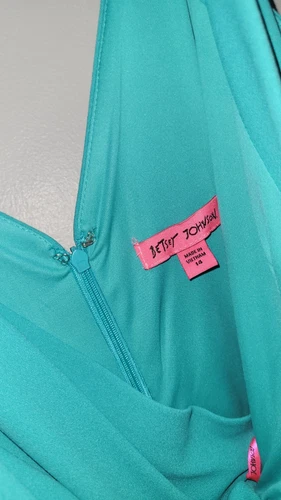 NWT Betsey Johnson Turquoise Tulip Midi Dress Sz 14 - photo 4