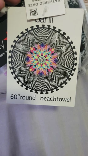 New Bar III Round Beach Towel