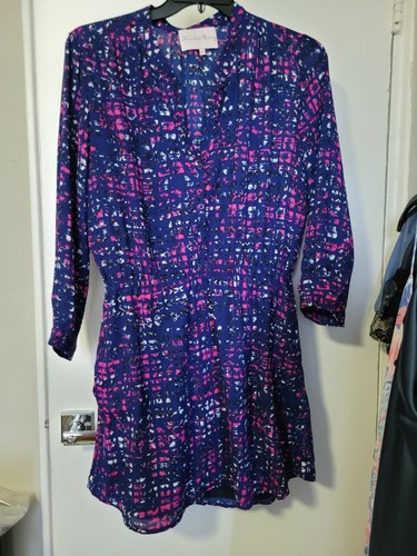 Charles Henry Nordstrom Shirt Dress L Elastic Waist Button Down
