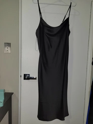 Aqua Women's Cowl Neck Slip Dress SZ L