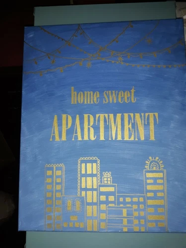 "Home Sweet Apartment" Canvas Painting