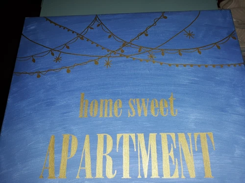 "Home Sweet Apartment" Canvas Painting - photo 2