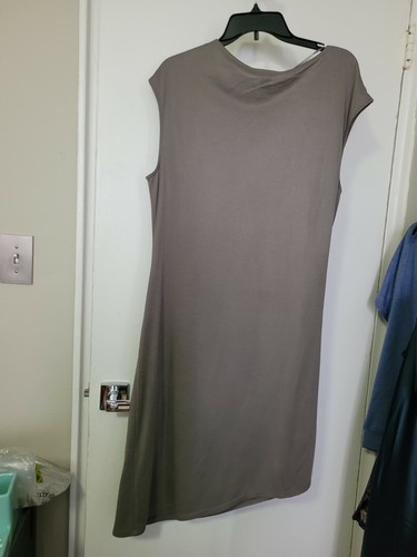 Bar III Women's Asymmetrical Hem Sheath Dress Taupe XL