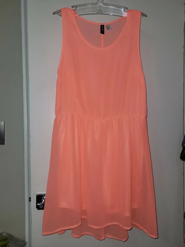 H&M Divided Coral Swim Cover-Up Dress