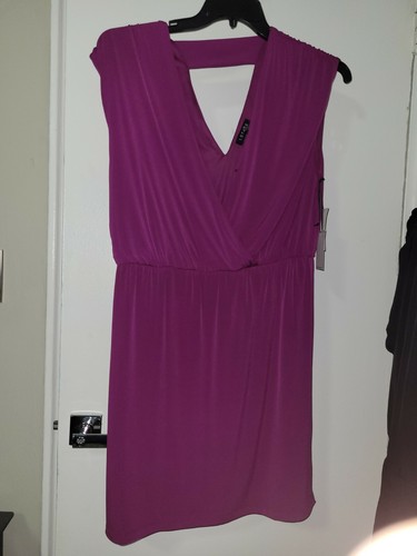 Women's 1.state V-Neck Sheath Dress, Size L NWT Crushed Berry