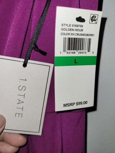 Women's 1.state V-Neck Sheath Dress, Size L NWT Crushed Berry - photo 5
