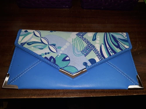 Colette Hayman Blue Envelope Clutch