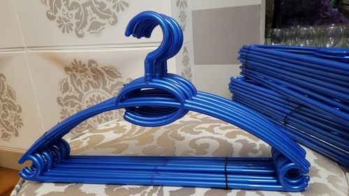 Home Basics Royal Blue Tubular Plastic Hangers (30 Pcs)