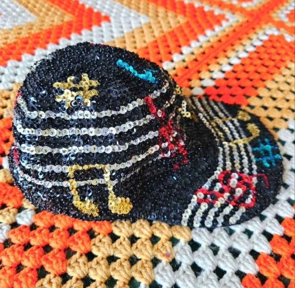 Vintage Sequin Music Note Baseball Cap - photo 2