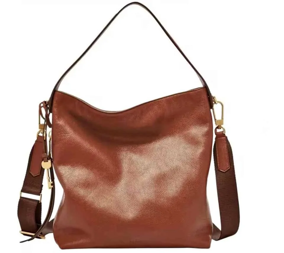 Fossil Maya cognac leather hobo bag. Read description thumbnail