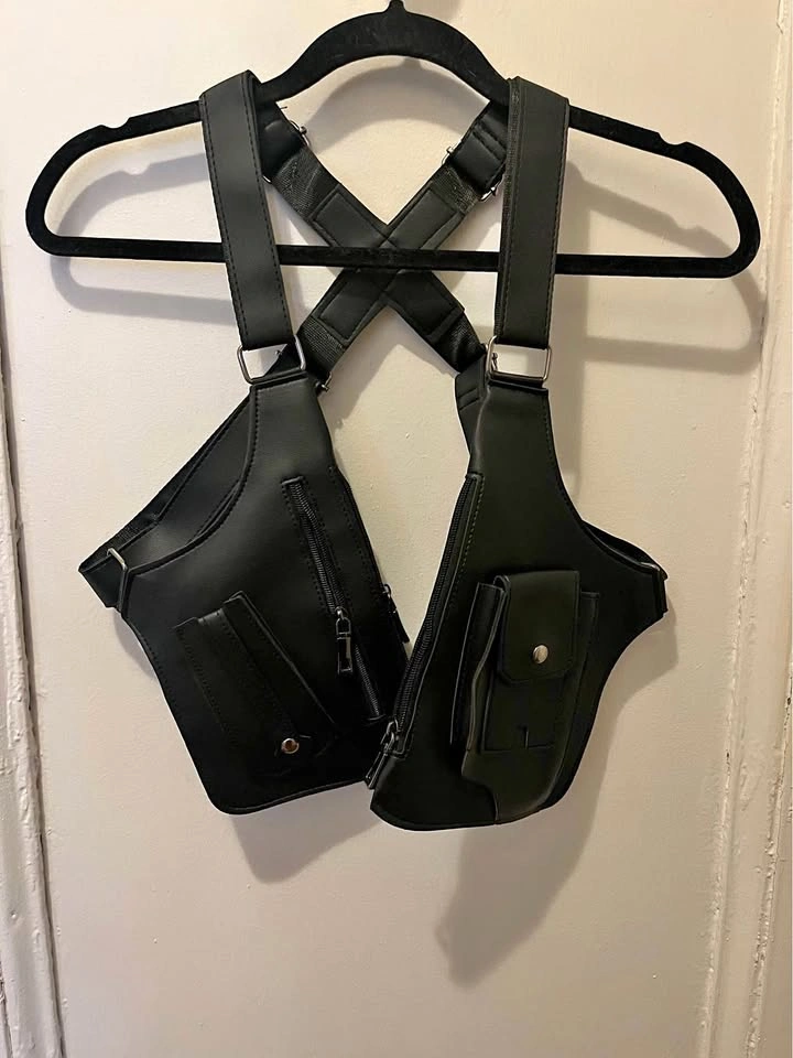 Anti-Theft PU Leather Concealed Underarm Shoulder Holster Bag