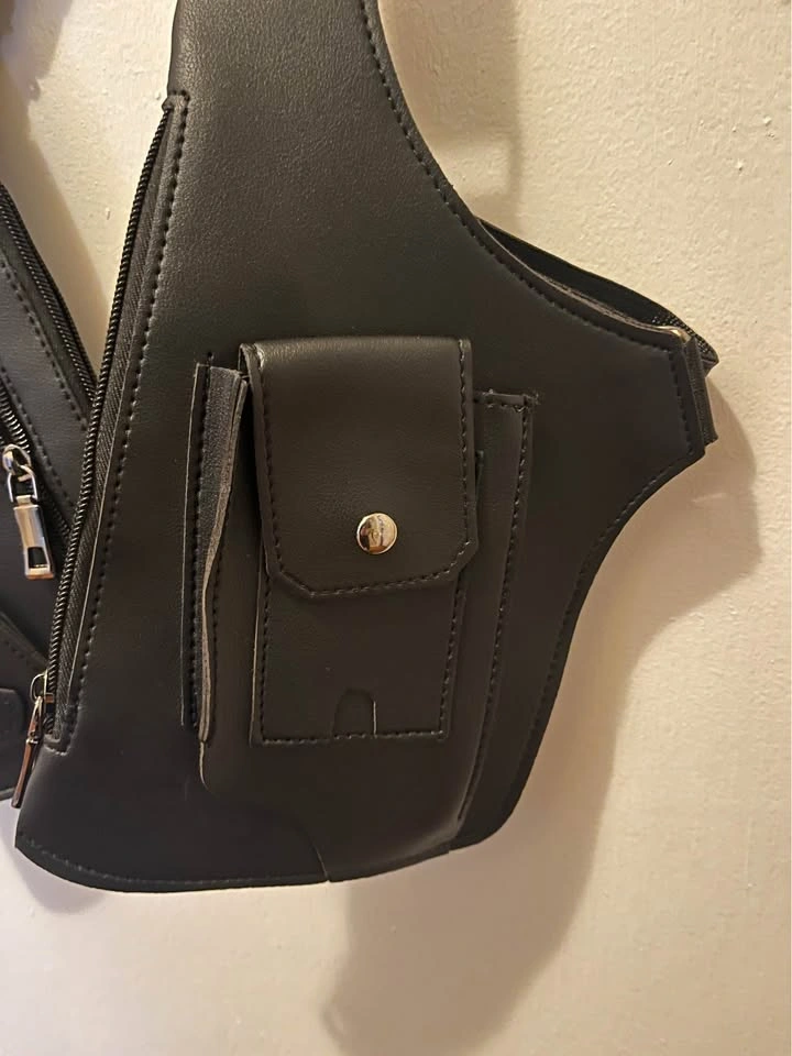 Anti-Theft PU Leather Concealed Underarm Shoulder Holster Bag - photo 4