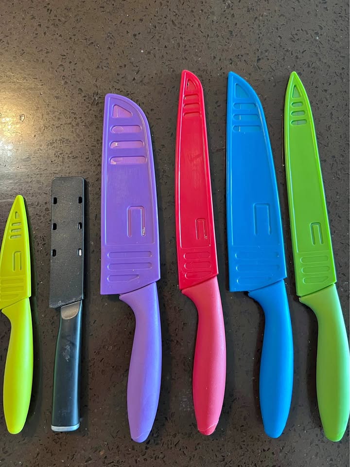 Color Kitchen Knife Set - Colorful 6 Premium Steel Knives