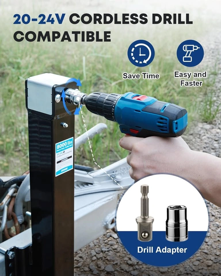 Kohree 8000 lb Trailer Jack - Heavy Duty - Drill Operated - $70 - photo 5