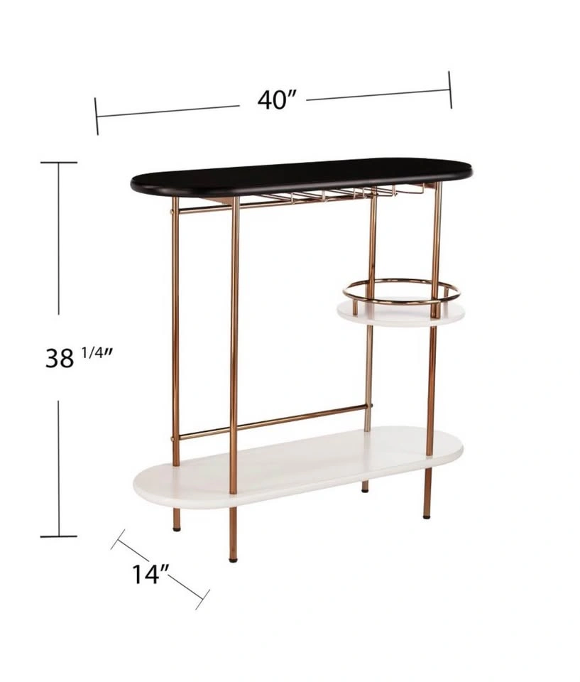 Wine Bar Table with Glassware Storage - Art Deco - photo 3