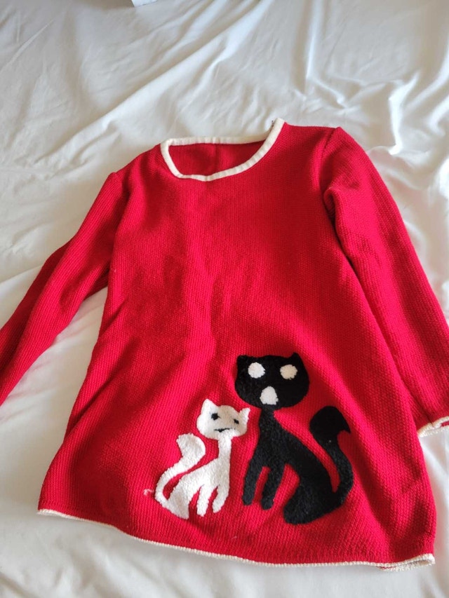 Cat Sweater size 14/16