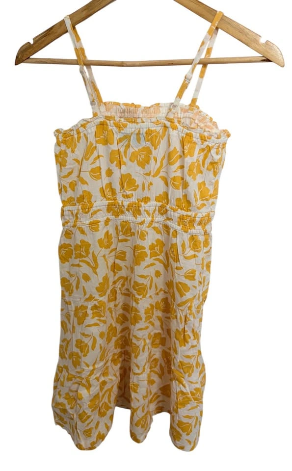 Old Navy Girls Large 10-12 Yellow Floral Tiered Sun Dress - photo 5