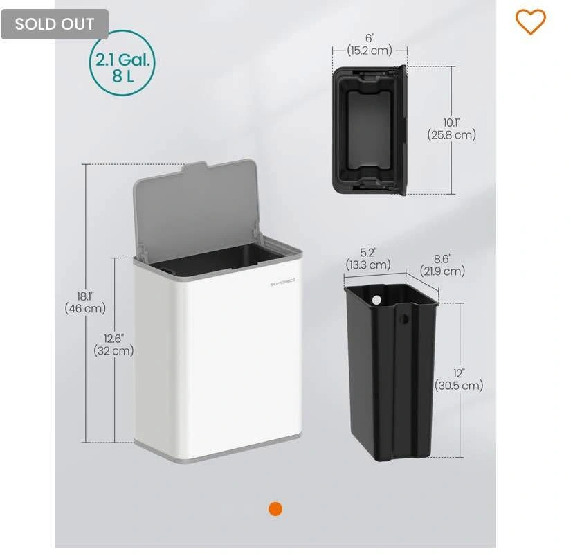 BRAND NEW SONGMICS 2.1-Gallon Hanging Trash Can! 🍃 - photo 4