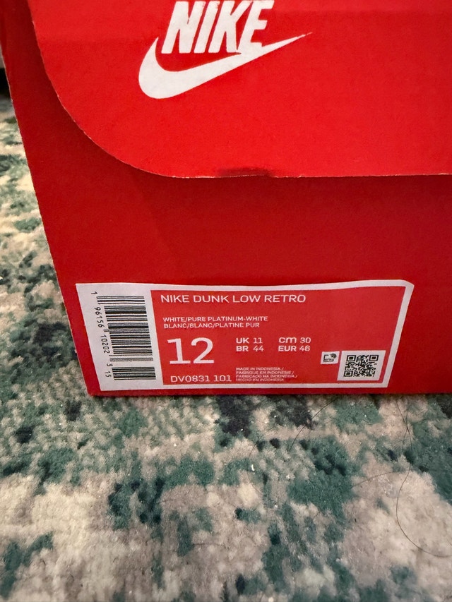 Nike Pure Platinum Dunks Size 12 - photo 5