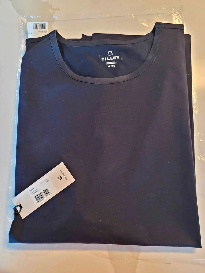 Tilley Mens Crew Neck Navy Blue T-Shirt