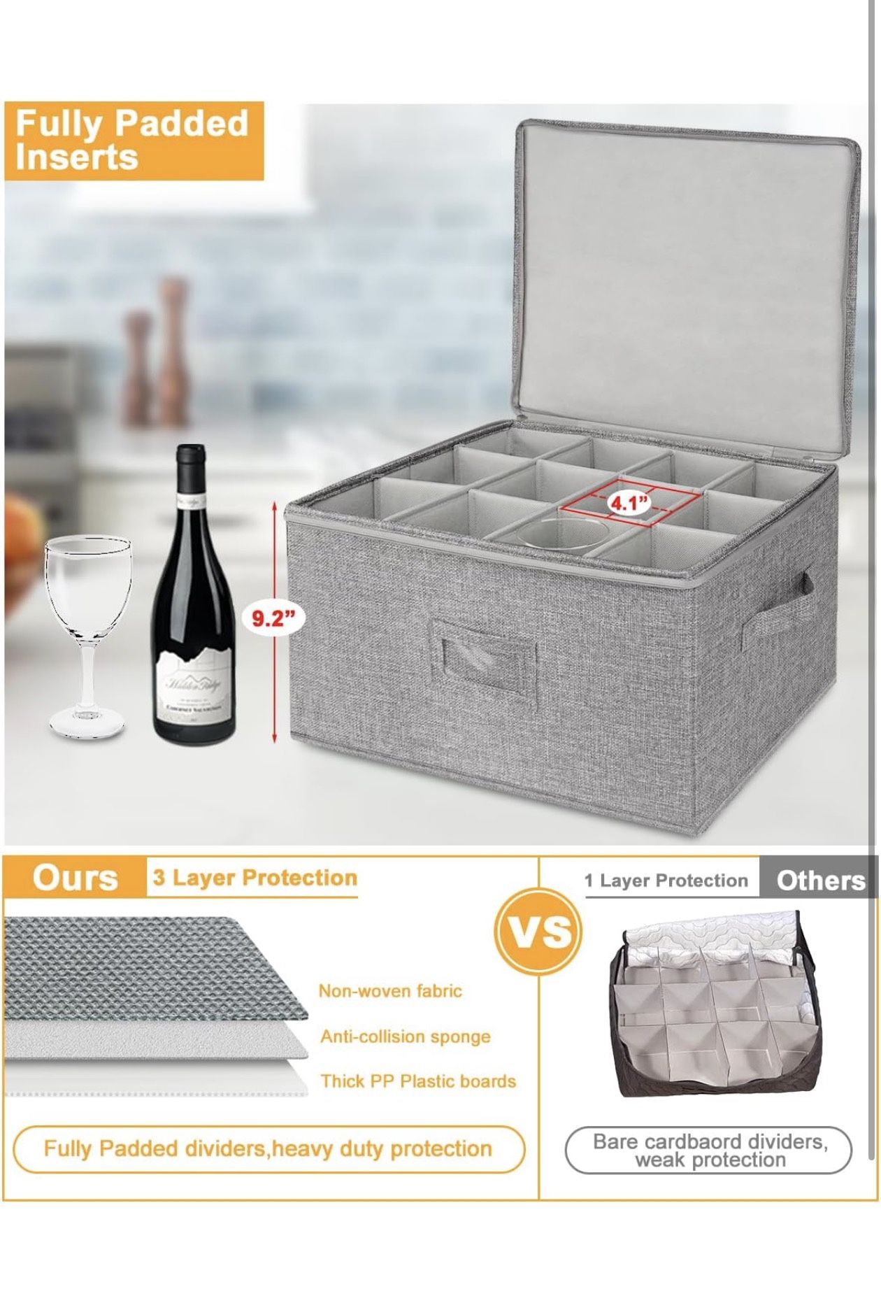 Wine Glass Storage Box (2 Pcs) - photo 2
