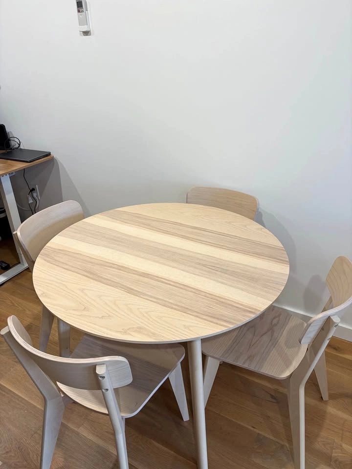 Ikea Lisabo Dining Round & Chairs