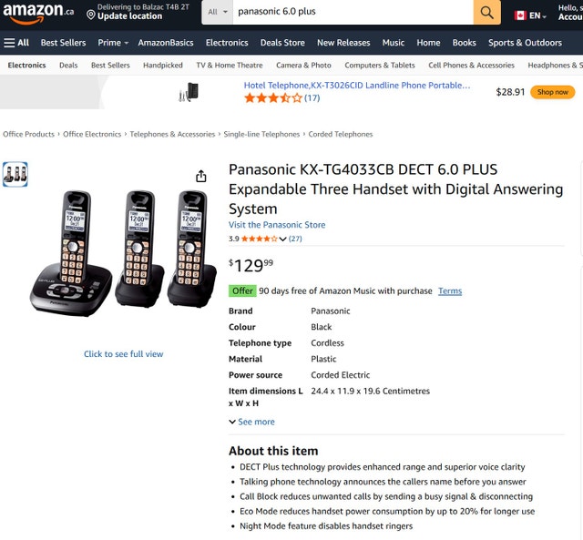 Panasonic DECT 6.0 PLUS – Three Handset - photo 3