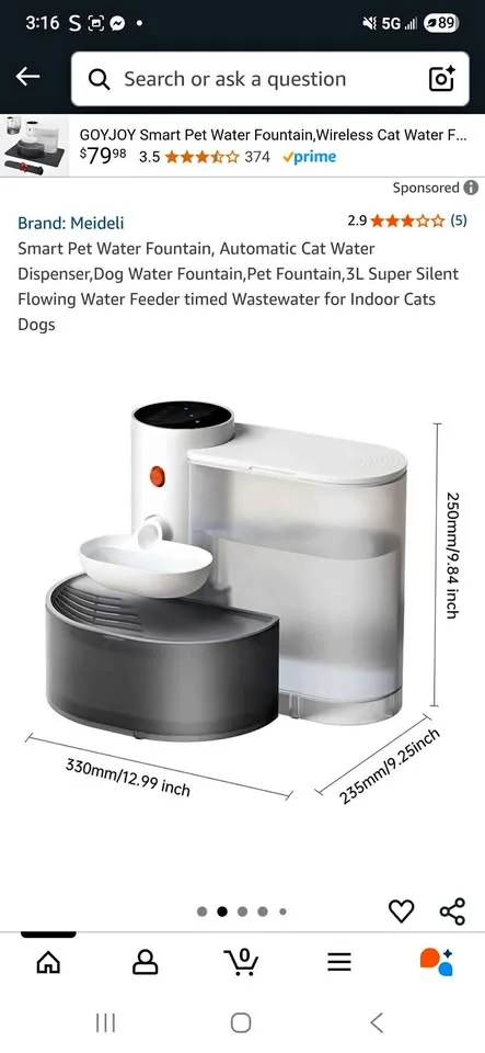 Cat water fountain thumbnail
