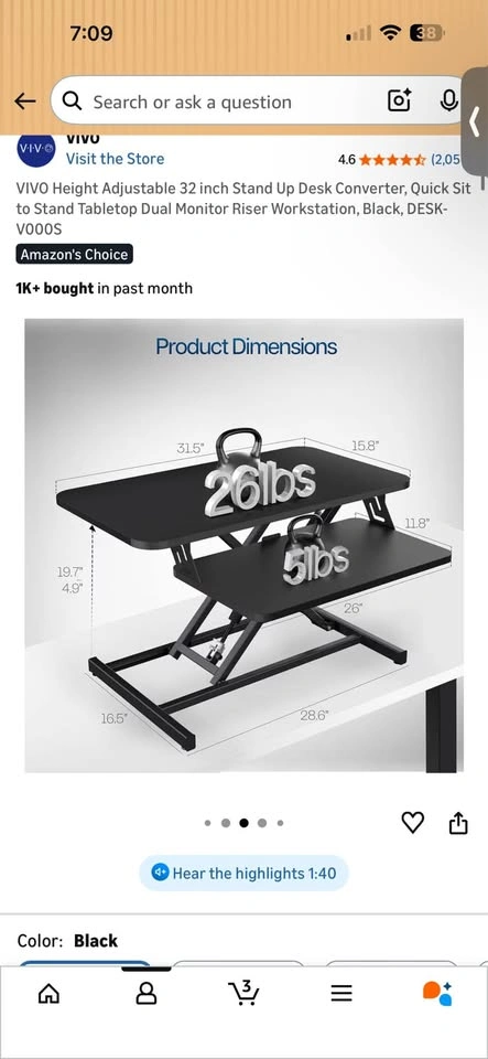 Vivo Standup Desk Converter - photo 3