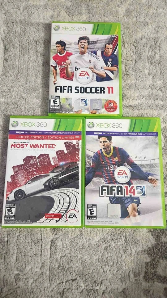 Xbox 360 Games - FIFA 11, FIFA 14, NFS Most Wanted