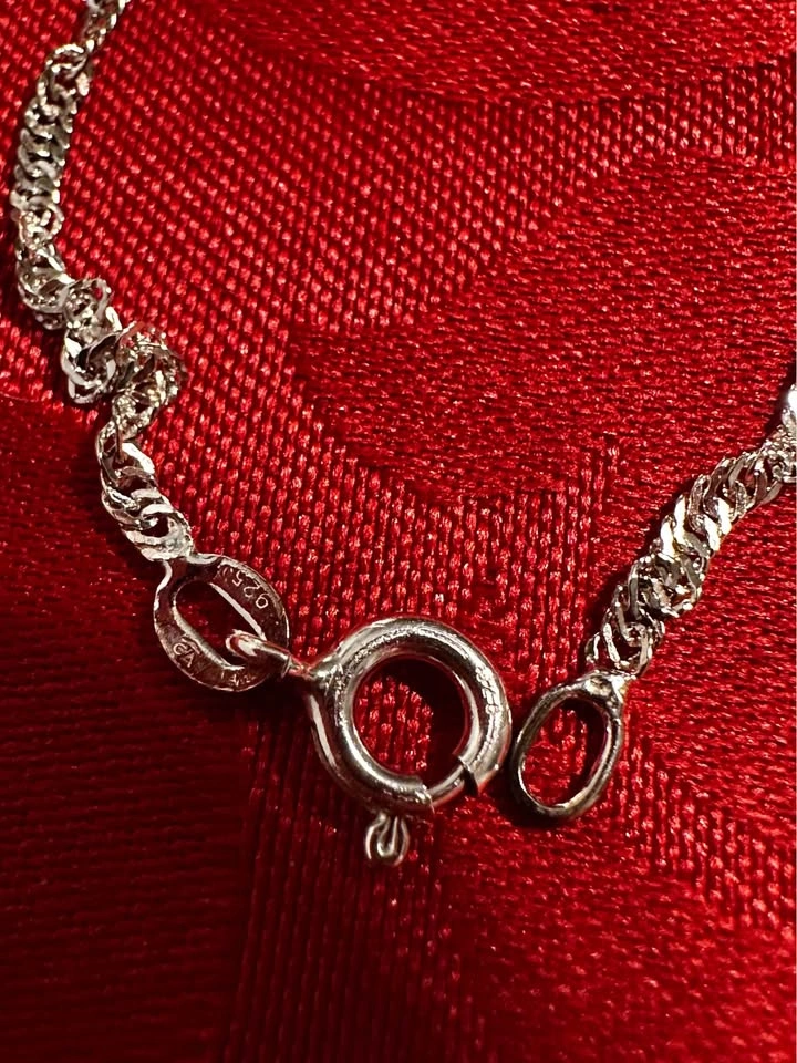Sterling Silver 925 Twisted Chain Bracelet 7 Inch - photo 2