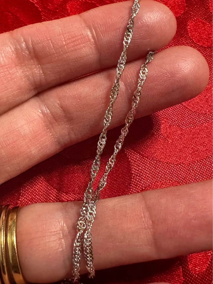 Sterling Silver 925 Twisted Chain Bracelet 7 Inch - photo 5