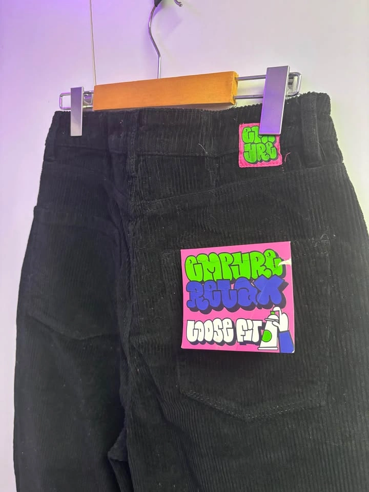 NWT Empyre Corduroy Black Skater Pants Size 5 - photo 4