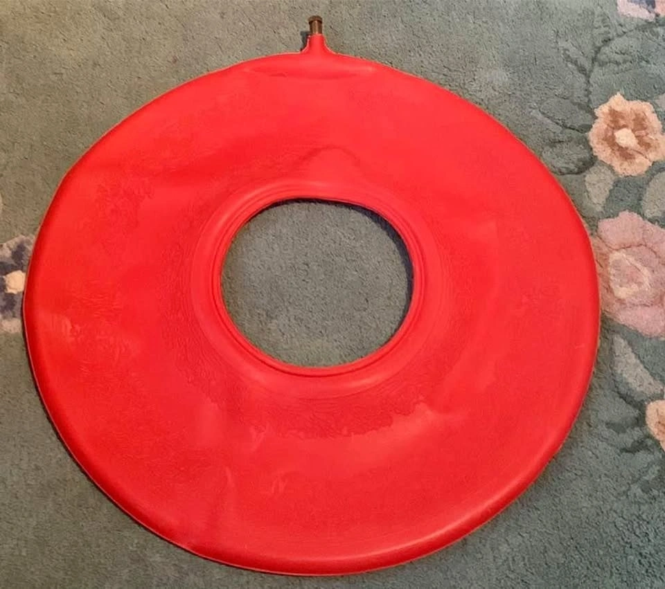 VINTAGE Carex 15" Inflatable Ring Cushion Pillow Rubber Seat Don