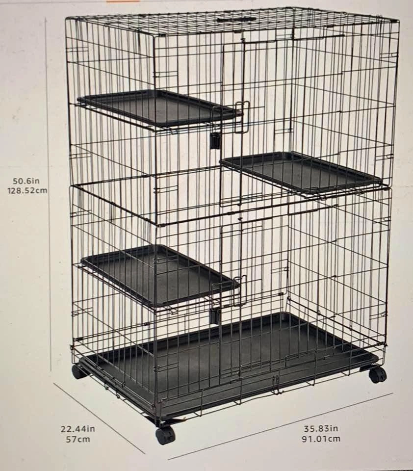 3-Tier Cat Cage Playpen Kennel - 36x22x51"