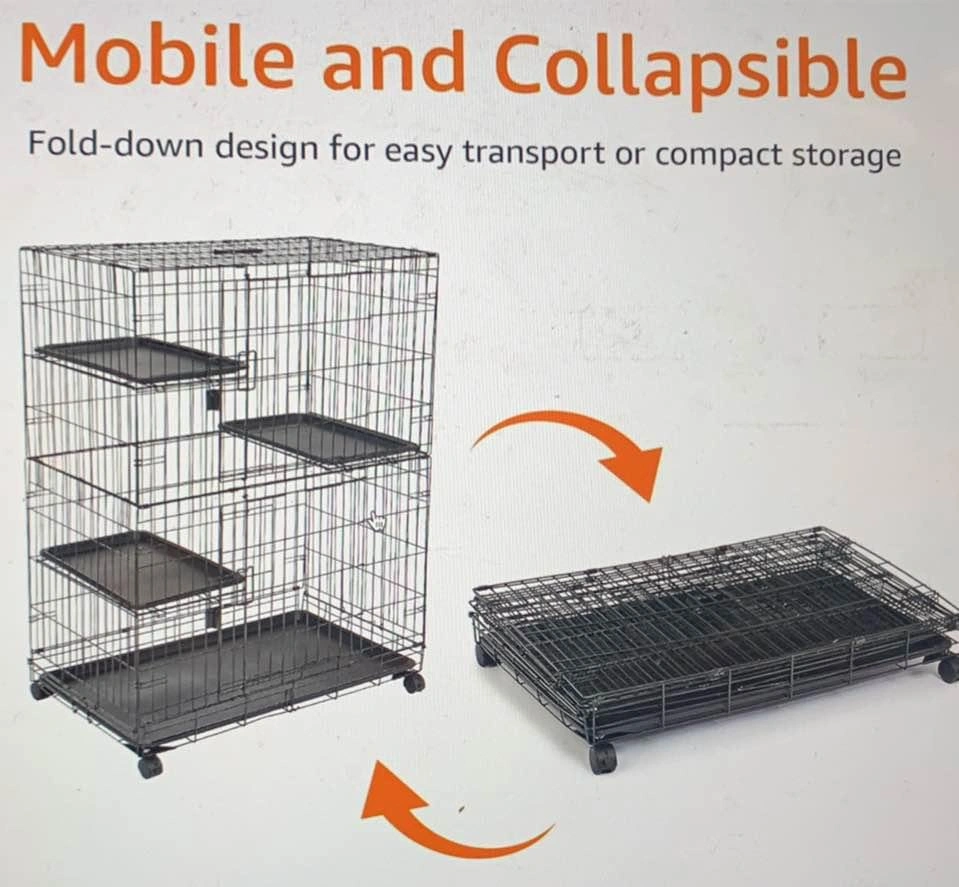3-Tier Cat Cage Playpen Kennel - 36x22x51" - photo 4