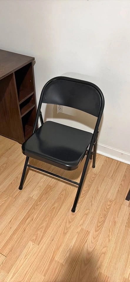 Black Metal Folding Chair